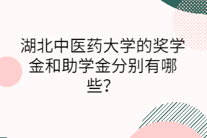 湖北中醫(yī)藥大學(xué)的獎(jiǎng)學(xué)金和助學(xué)金分別有哪些？
