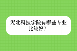 湖北科技學(xué)院有哪些專業(yè)比較好？