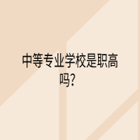 中等專業(yè)學校是職高嗎？