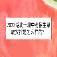 2023湖北十堰中考招生錄取安排是怎么樣的？