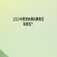2023中職學(xué)校課時(shí)費(fèi)是否有規(guī)定？