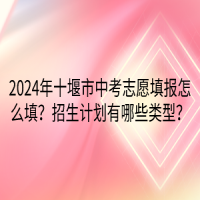 2024年十堰市中考志愿填報怎么填？招生計劃有哪些類型？
