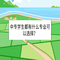 中專學生都有什么專業(yè)可以選擇？