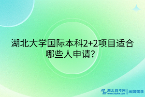 湖北大學(xué)國(guó)際本科2+2項(xiàng)目適合哪些人申請(qǐng)？