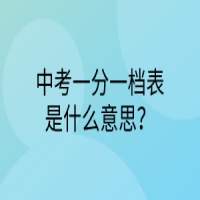 中考一分一檔表是什么意思？
