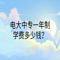 電大中專(zhuān)一年制學(xué)費(fèi)多少錢(qián)？