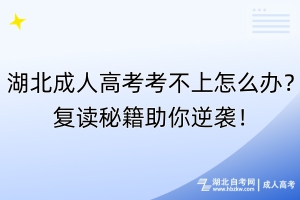 湖北成人高考考不上怎么辦？復(fù)讀秘籍助你逆襲！