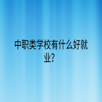 中職類學(xué)校有什么好就業(yè)？