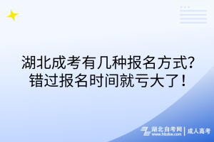 湖北成考有幾種報名方式？錯過報名時間就虧大了！