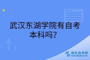 武漢東湖學(xué)院有自考本科嗎？