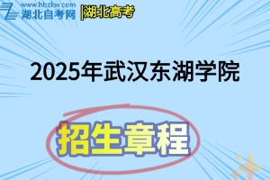 2025年武漢東湖學(xué)院招生章程