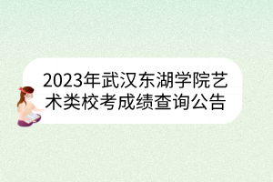 2023年武漢東湖學(xué)院藝術(shù)類?？汲煽儾樵児?></a></div>
								<div   id=