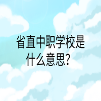 省直中職學(xué)校是什么意思？