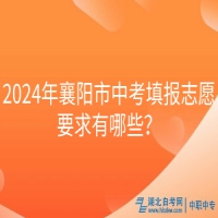 2024年襄陽市中考填報志愿要求有哪些？