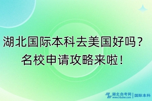 湖北國際本科去美國好嗎？名校申請(qǐng)攻略來啦！