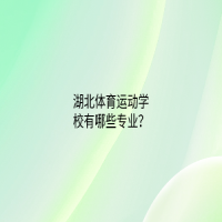 湖北體育運(yùn)動學(xué)校有哪些專業(yè)？