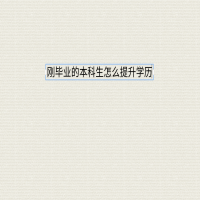 剛畢業(yè)的本科生怎么提升學(xué)歷？