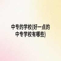 中專(zhuān)的學(xué)校(好一點(diǎn)的中專(zhuān)學(xué)校有哪些)