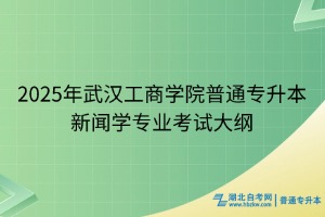 2025年武漢工商學(xué)院普通專(zhuān)升本新聞學(xué)專(zhuān)業(yè)考試大綱