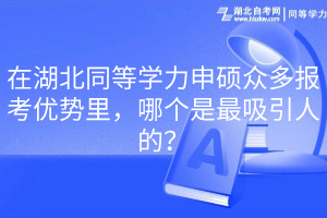 在湖北同等學(xué)力申碩眾多報考優(yōu)勢里，哪個是最吸引人的？