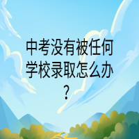 中考沒有被任何學(xué)校錄取怎么辦？