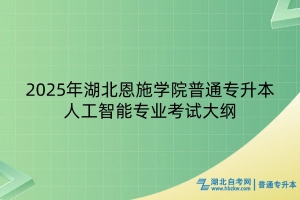 2025年湖北恩施學(xué)院普通專(zhuān)升本人工智能專(zhuān)業(yè)考試大綱