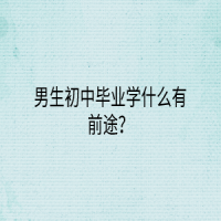 男生初中畢業(yè)學什么有前途？