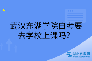 武漢東湖學(xué)院自考要去學(xué)校上課嗎？