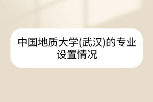 中國地質(zhì)大學(xué)(武漢)的專業(yè)設(shè)置情況