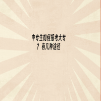 中專(zhuān)生如何報(bào)考大專(zhuān)有幾種途徑?