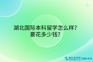 湖北國(guó)際本科留學(xué)怎么樣？要花多少錢(qián)？