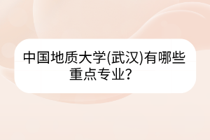 中國地質(zhì)大學(xué)(武漢)有哪些重點(diǎn)專業(yè)？
