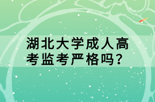 湖北大學(xué)成人高考監(jiān)考嚴格嗎？
