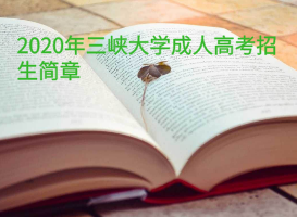 2020年三峽大學成人高考招生簡章