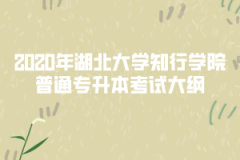2020年湖北大學知行學院普通專升本考試大綱匯總