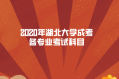 2020年湖北大學(xué)成考專(zhuān)升本各專(zhuān)業(yè)考試科目