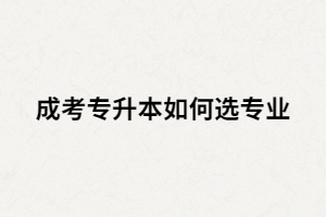 湖南成考專升本從那些方面選專業(yè)比較好？