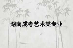 湖南成人高考中有有藝術(shù)類專業(yè)嗎？有哪些要求？