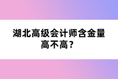 湖北高級會計師含金量高不高？