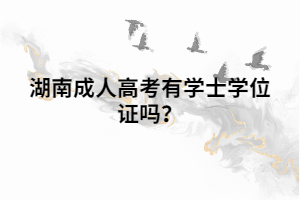 湖南成人高考有學(xué)士學(xué)位證嗎？