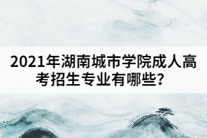 2021年湖南城市學(xué)院成人高考招生專業(yè)有哪些？