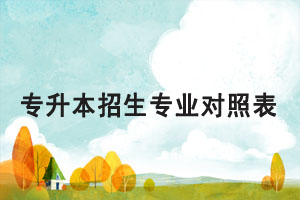 2021年江漢大學(xué)專升本招生專業(yè)與專科專業(yè)對照表