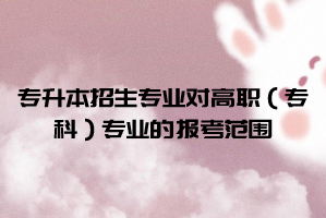 2021年武漢體育學(xué)院體育科技學(xué)院普通專(zhuān)升本招生專(zhuān)業(yè)對(duì)高職（專(zhuān)科）專(zhuān)業(yè)的報(bào)考范圍