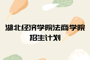 2021年湖北經濟學院法商學院普通專升本招生計劃