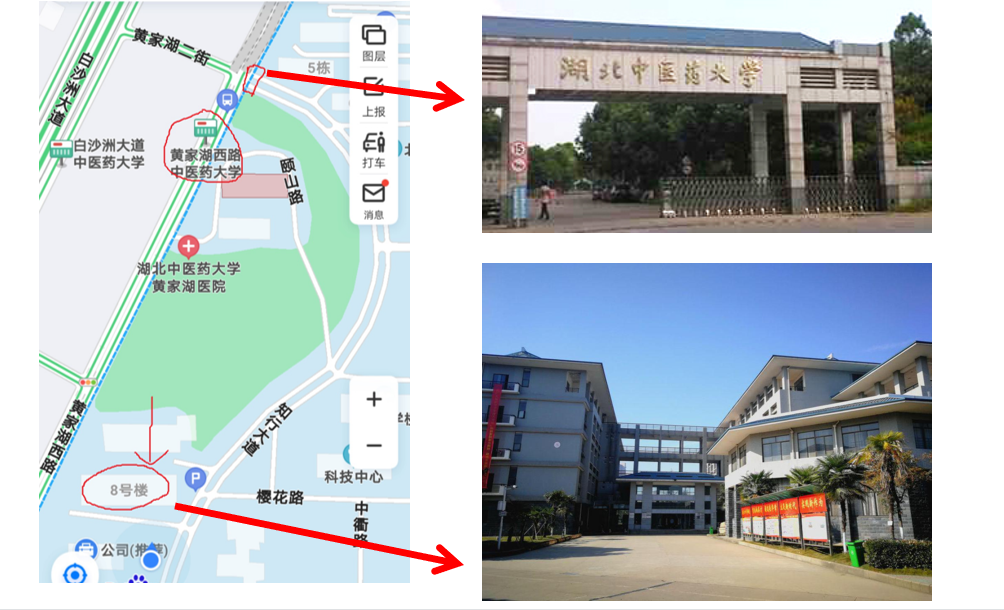 湖北中醫(yī)藥大學(xué)2021年普通專升本考試考場簡易分布圖