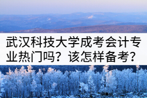 武漢科技大學(xué)成考會(huì)計(jì)專(zhuān)業(yè)熱門(mén)嗎？該怎樣備考？