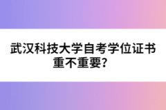 武漢科技大學自考學位證書重不重要？