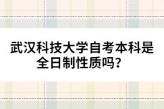 武漢科技大學(xué)自考本科是全日制性質(zhì)嗎？