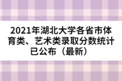 2021年湖北大學(xué)各省市體育類、藝術(shù)類錄取分?jǐn)?shù)統(tǒng)計已公布（最新）