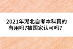 2021年湖北自考本科真的有用嗎?被國(guó)家認(rèn)可嗎？